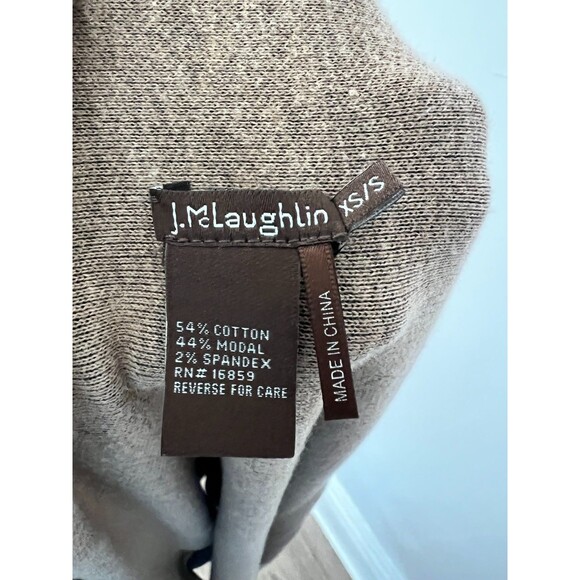 J McLaughlin Reversible Draped Cardigan Vest Navy Camel Soft Modal Blend Sz XS/S - Picture 4 of 4